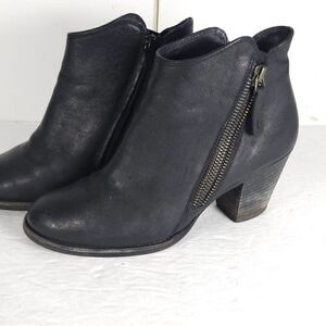 Paul Green Women's Aubrey US 6,5 UK 4 Black Leather Side Zip Ankle Boots Booties
